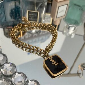 ✨🖤Beautiful Black and Gold Chain Fashion Charm Bracelet🖤✨NEW